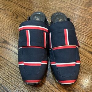 NIB Free People Navy, White and Red Striped Loafer slip ons size 7